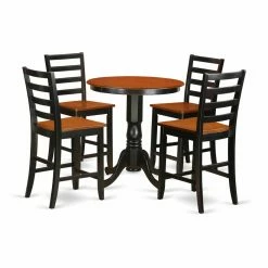 Hot Sale 🤩 Casual Dining Sets East West Furniture Eden 5 Piece Ladder Back Dining Table Set 🛒