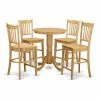 Discount 👍 Round East West Furniture Eden 5 Piece Comb Back Dining Table Set 👍 -Kitchen Sales Store masterEASE1162