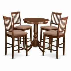 Brand new 🥰 Round East West Furniture Eden 5 Piece Slat Back Dining Table Set 👏