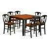 Deals 💯 Square East West Furniture Fairwinds 7 Piece Keyhole Dining Table Set 🧨 -Kitchen Sales Store masterEASE1179
