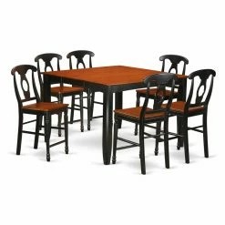 Deals 💯 Square East West Furniture Fairwinds 7 Piece Keyhole Dining Table Set 🧨