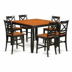 Best Sale 🎁 Square East West Furniture Fairwinds 7 Piece Cross-And-Ladder Dining Table Set ⌛