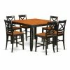 Flash Sale 🎉 Square East West Furniture Fairwinds 9 Piece Cross-And-Ladder Dining Table Set ❤️ -Kitchen Sales Store masterEASE1183