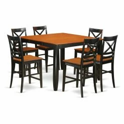 Flash Sale 🎉 Square East West Furniture Fairwinds 9 Piece Cross-And-Ladder Dining Table Set ❤️
