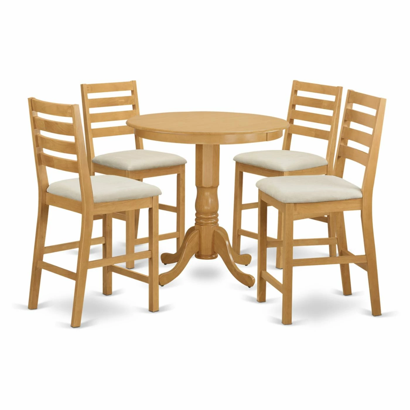 Buy π Round East West Furniture Jackson 5 Piece High Ladder Dining Table Set 𧨠3 Buy π Round East West Furniture Jackson 5 Piece High Ladder Dining Table Set π§¨