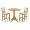 Deals 🌟 Casual Dining Sets East West Furniture Jackson 3 Piece High Cross Dining Table Set ✨ -Kitchen Sales Store masterEASE1196