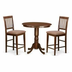 Best Pirce ✨ Round East West Furniture Jackson 3 Piece Slat Back Dining Table Set 👏