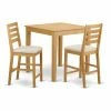 Cheapest ✔️ Square East West Furniture Pub 3 Piece High Ladder Dining Table Set 🤩 -Kitchen Sales Store masterEASE1202