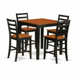 Best deal 😍 Square East West Furniture Pub 5 Piece Ladder Back Dining Table Set 😍