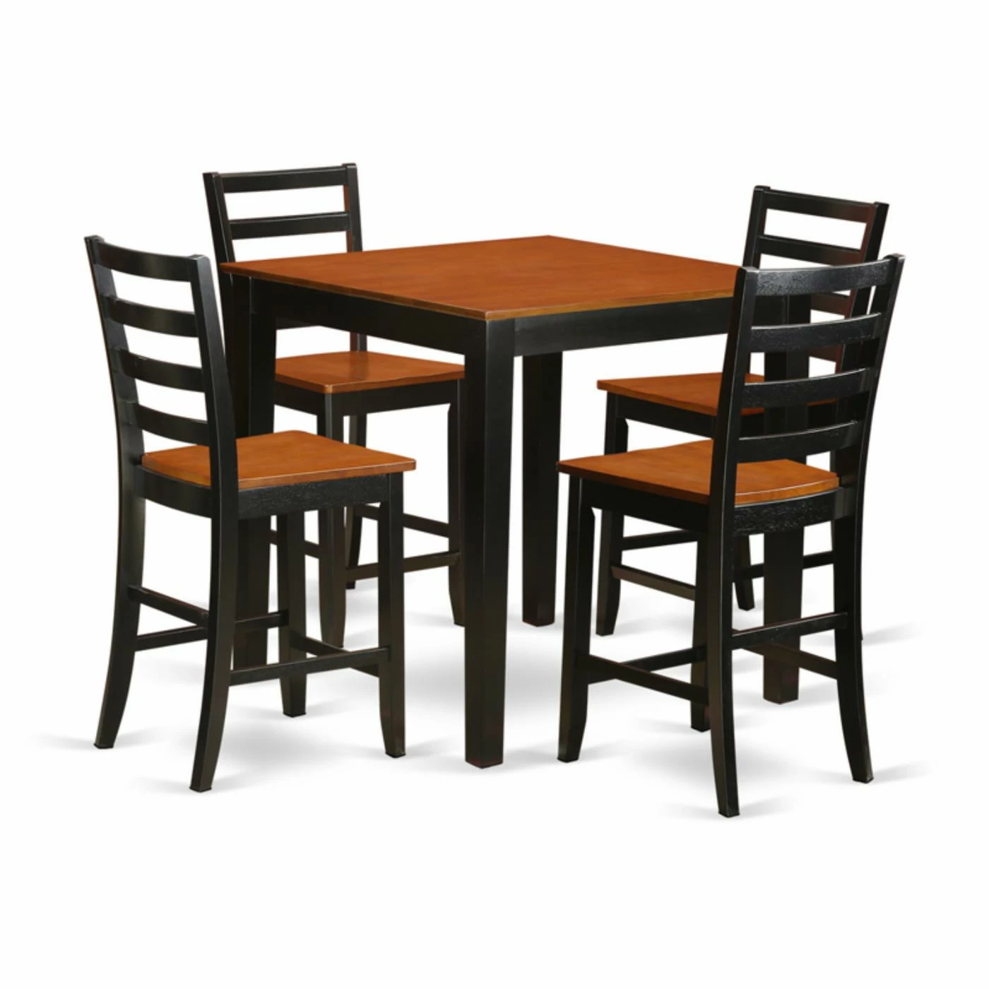 Best deal π Square East West Furniture Pub 5 Piece Ladder Back Dining Table Set π 3 Best deal π Square East West Furniture Pub 5 Piece Ladder Back Dining Table Set π