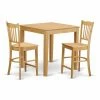 Outlet 🔔 Square East West Furniture Pub 3 Piece Comb Back Dining Table Set 🎁 -Kitchen Sales Store masterEASE1208