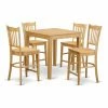 Brand new ❤️ Square East West Furniture Pub 5 Piece Comb Back Dining Table Set ⭐ 2 Brand new ❤️ Square East West Furniture Pub 5 Piece Comb Back Dining Table Set ⭐ -Kitchen Sales Store masterEASE1209