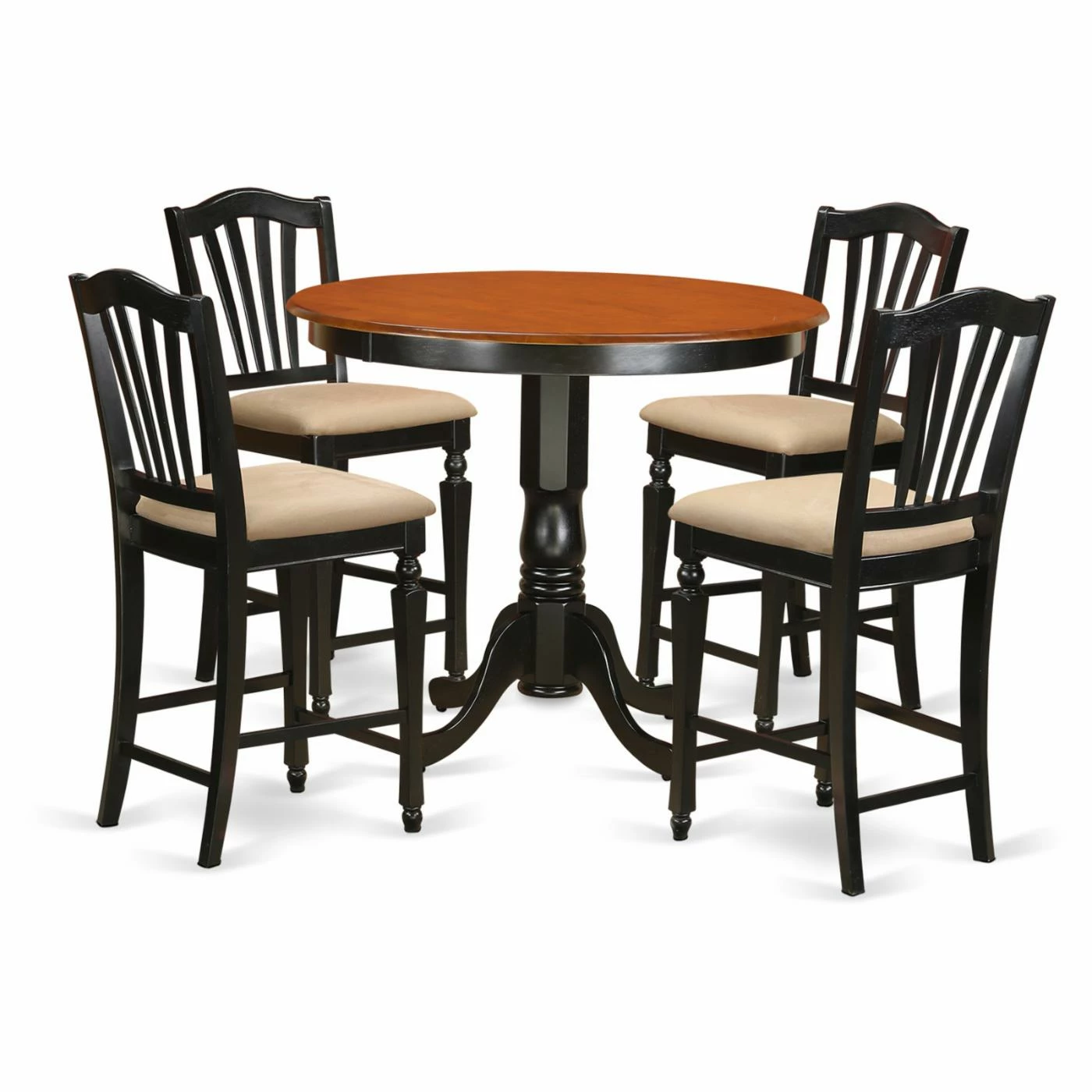 Cheap π― Round East West Furniture Trenton 5 Piece High Splat Dining Table Set 𧨠3 Cheap π― Round East West Furniture Trenton 5 Piece High Splat Dining Table Set π§¨