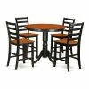 Best reviews of 🎁 Round East West Furniture Trenton 5 Piece Ladder Back Dining Table Set ✔️ -Kitchen Sales Store masterEASE1223