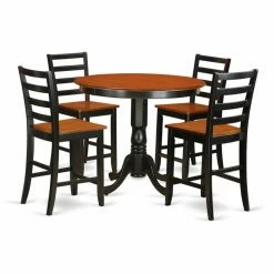 Best reviews of 🎁 Round East West Furniture Trenton 5 Piece Ladder Back Dining Table Set ✔️