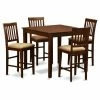 Cheapest 🌟 Square East West Furniture Vernon 5 Piece Slat Back Dining Table Set ✔️ -Kitchen Sales Store masterEASE1235