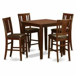 Wholesale ⭐ Square East West Furniture Vernon 5 Piece Scotch Art Dining Table Set 🎁