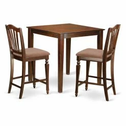 Flash Sale 🔥 Square East West Furniture Vernon 3 Piece High Splat Dining Table Set 🌟