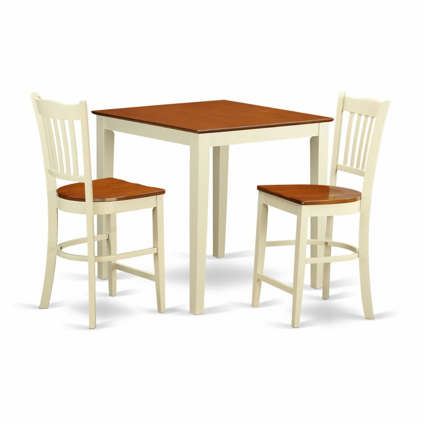 New π Square East West Furniture Vernon 3 Piece Comb Back Dining Table Set π 3 New π Square East West Furniture Vernon 3 Piece Comb Back Dining Table Set π