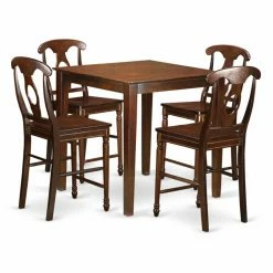 Coupon ✔️ Square East West Furniture Vernon 5 Piece Keyhole Dining Table Set 💯
