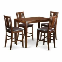 Cheapest ✔️ Rectangle East West Furniture Yarmouth 5 Piece Scotch Art Dining Table Set 🤩