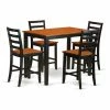 Flash Sale 👏 Rectangle East West Furniture Yarmouth 5 Piece Ladder Back Dining Table Set 🎁 -Kitchen Sales Store masterEASE1255