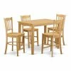 Outlet ⭐ Rectangle East West Furniture Yarmouth 5 Piece Comb Back Dining Table Set 🎁 -Kitchen Sales Store masterEASE1257