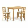 Best reviews of 🔔 Rectangle East West Furniture Yarmouth 3 Piece High Cross Dining Table Set 😍 -Kitchen Sales Store masterEASE1260