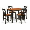 Wholesale 🥰 Rectangle East West Furniture Yarmouth 5 Piece Cross-And-Ladder Dining Table Set 😀 -Kitchen Sales Store masterEASE1263