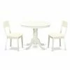 Buy 🔥 East West Furniture Antique ANAD3 Three Piece Round Pedestal Dining Set 🥰 -Kitchen Sales Store masterEASE1268