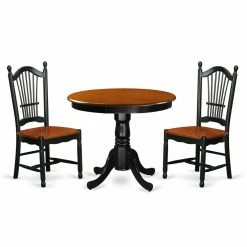 Top 10 โค๏ธ East West Furniture Antique ANDO3 Three Piece Round Pedestal Dining Set ๐ฏ