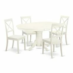 Brand new 😍 Oval East West Furniture Avon AVBO5 Five Piece Extension Dining Table Set ⭐
