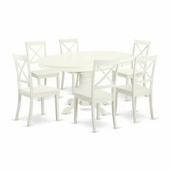 Cheapest 😉 Oval East West Furniture Avon AVBO7 Seven Piece Extension Dining Table Set ⌛