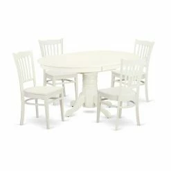 Top 10 🎉 Oval East West Furniture Avon AVGR5 Five Piece Extension Dining Table Set 🤩