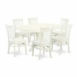 Buy ๐ Oval East West Furniture Avon AVGR7 Seven Piece Extension Dining Table Set ๐