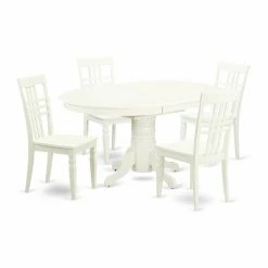 Deals 🥰 Oval East West Furniture Avon AVLG5 Five Piece Extension Dining Table Set 🎁
