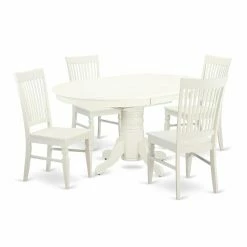 Discount ❤️ Oval East West Furniture Avon AVWE5 Five Piece Extension Dining Table Set 🤩