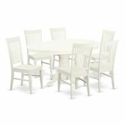 Best Pirce 💯 Oval East West Furniture Avon AVWE7 Seven Piece Extension Dining Table Set 🌟