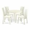 Budget 🔔 East West Furniture Boston BOIP5 Five Piece Round Dining Table Set 💯 -Kitchen Sales Store masterEASE1301