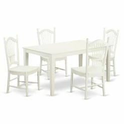 Wholesale ✨ Rectangle East West Furniture Capri CADO5 Five Piece Dining Table Set 💯