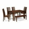 Budget 🔥 Rectangle East West Furniture Capri CAIP6 Six Piece Dining Table Set 👏 -Kitchen Sales Store masterEASE1313