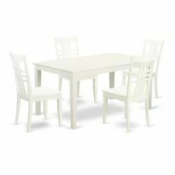 Cheapest 😍 Rectangle East West Furniture Capri CALG5 Five Piece Dining Table Set 😀