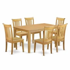 Brand new ✔️ Rectangle East West Furniture Capri CAPO7 Seven Piece Dining Table Set 😉