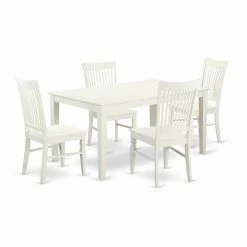 Brand new ❤️ Rectangle East West Furniture Capri CAWE5 Five Piece Dining Table Set 💯