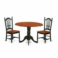 Wholesale ๐ฅฐ Round East West Furniture Dublin DLDO3 Three Piece Drop Leaf Dining Set โ