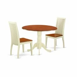 Budget 🔥 Casual Dining Sets East West Furniture Dublin DLIP3 Three Piece Drop Leaf Dining Set 🎉