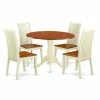 Wholesale 🛒 Round East West Furniture Dublin DLIP5 Five Piece Drop Leaf Dining Set 😍 1 Wholesale 🛒 Round East West Furniture Dublin DLIP5 Five Piece Drop Leaf Dining Set 😍 -Kitchen Sales Store masterEASE1330