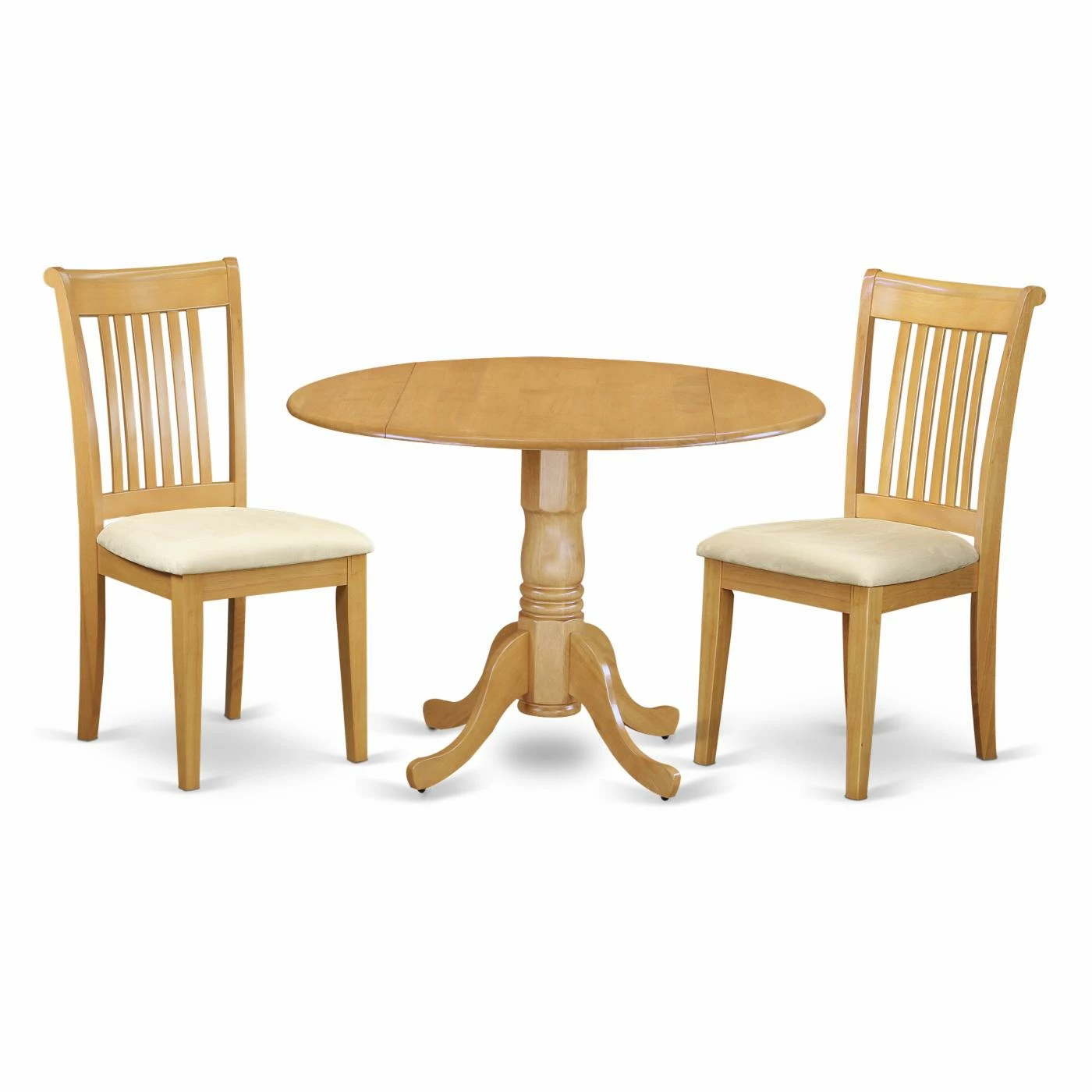 Outlet 🛒 Round East West Furniture Dublin DLPO3-C Three Piece Drop Leaf Dining Set 🔥 3 Outlet 🛒 Round East West Furniture Dublin DLPO3-C Three Piece Drop Leaf Dining Set 🔥