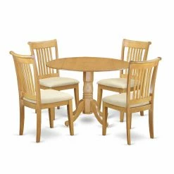 Top 10 ๐ Round East West Furniture Dublin DLPO5-C Five Piece Drop Leaf Dining Set ๐งจ