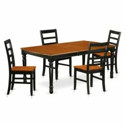 Top 10 😉 Rectangle East West Furniture Dover DOPF5 Five Piece Extension Dining Table Set 😉